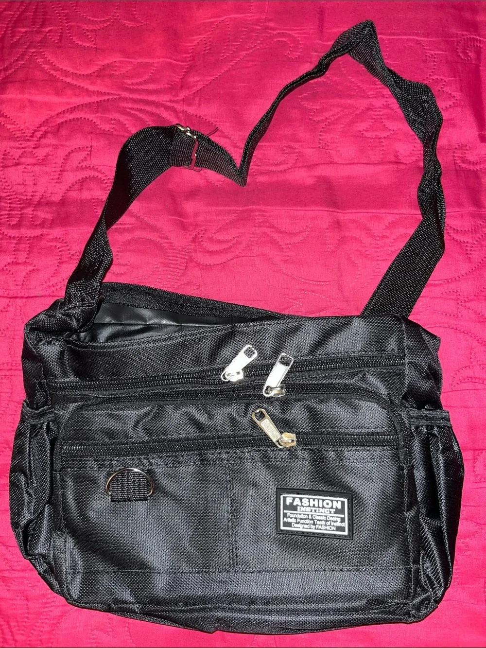 Black Crossbody Messenger Bag for Woman’s